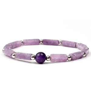 Amethyst Healing Natural Stone Beaded Bracelet